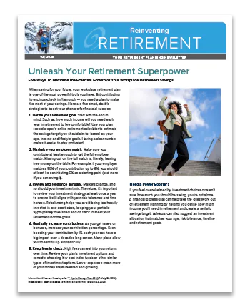 Sample Generic Plan Participant Newsletter